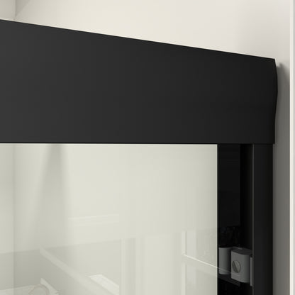 56" - 60" W x 72" H Semi-Frameless Double Sliding Shower Door, D03-60