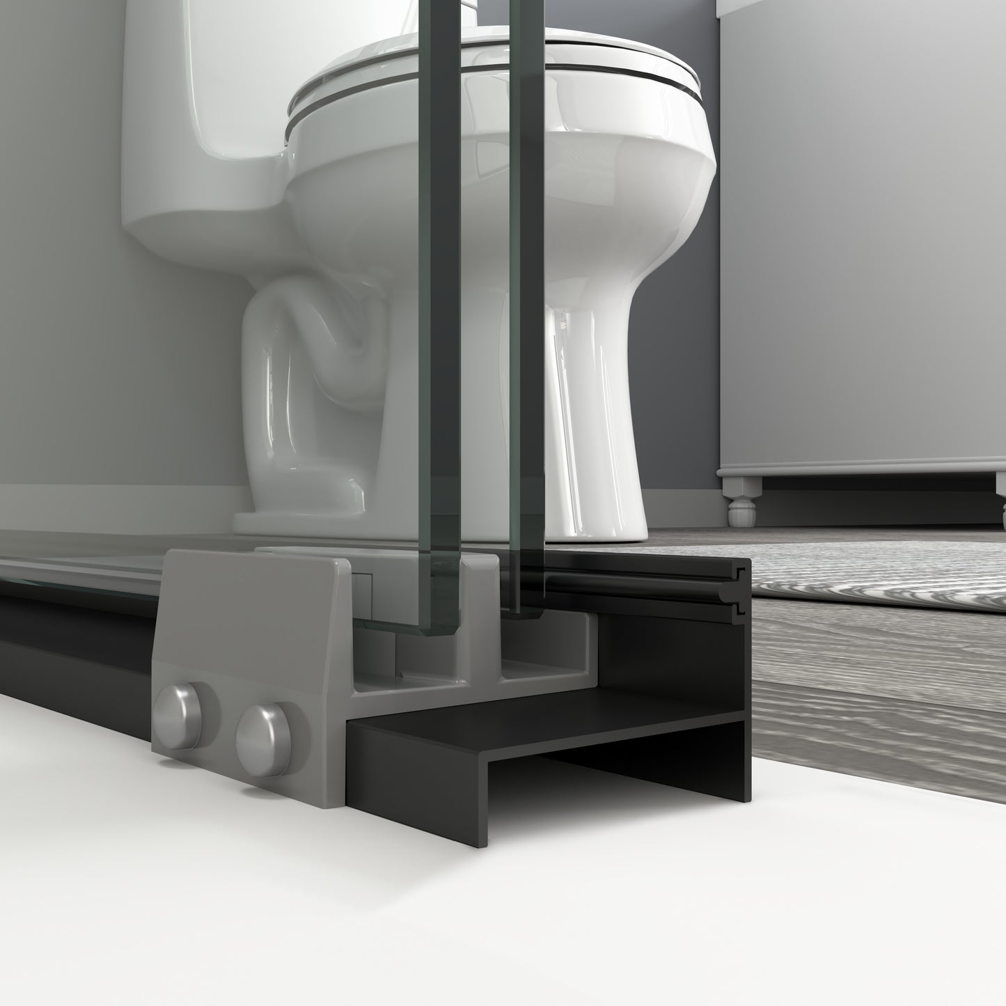 44" - 48" W x 72" H Semi-Frameless Double Sliding Shower Door, D03-48
