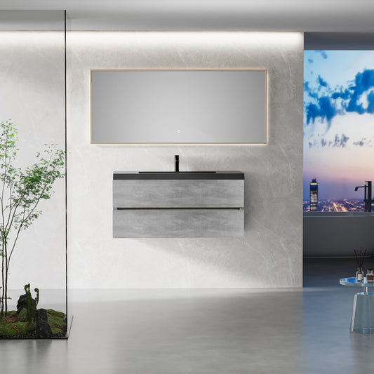 48" Edi - Modern Wall-mounted Bathroom Vanity