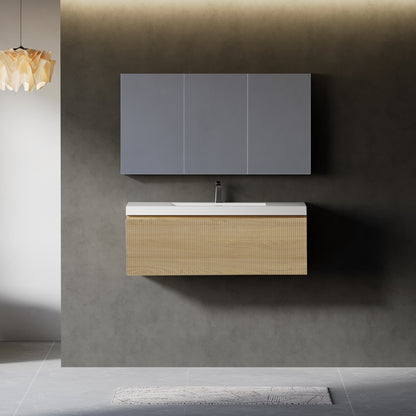 42" Liner - Floating Bathroom Vanity Natural Oak