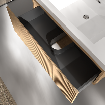 42" Liner - Floating Bathroom Vanity Natural Oak