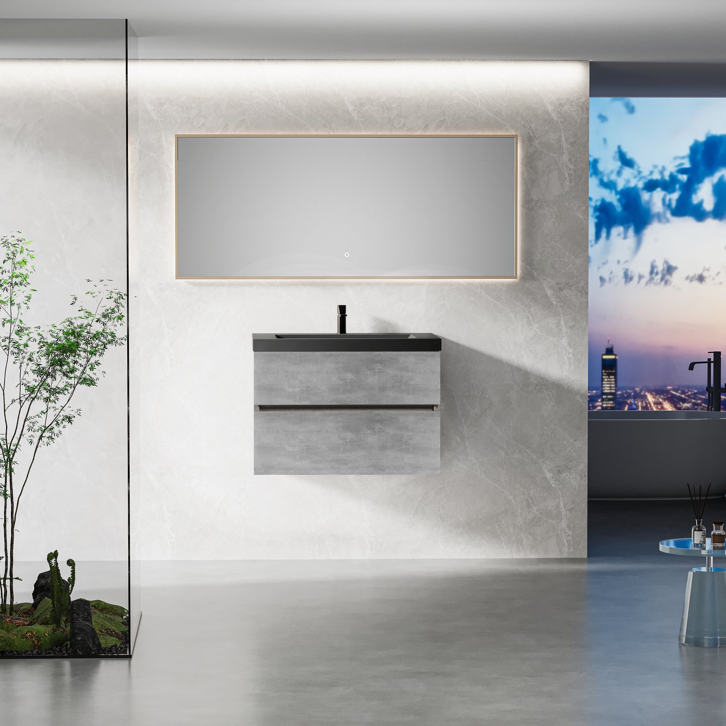 30" Edi - Modern Wall-mounted Bathroom Vanity
