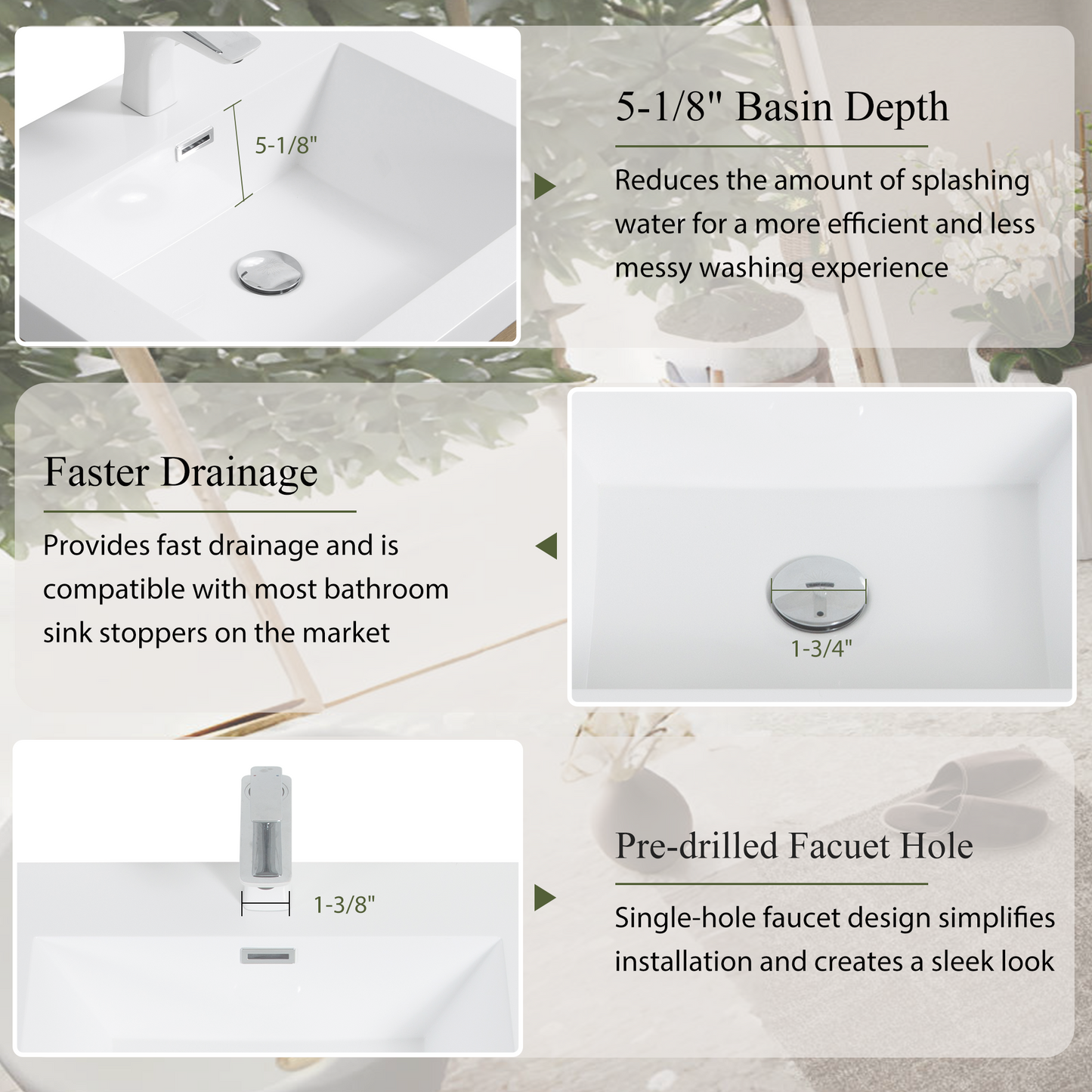 24" Aurelia - Floating Bathroom Vanity Natural Oak