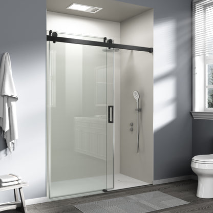 56" – 60" W x 76" H Frameless Soft-Close Single Sliding Shower Door, D01-60