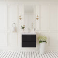 24" Angela - Floating Bathroom Vanity Glossy Black