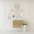 24" Angela - Floating Bathroom Vanity Natural Oak