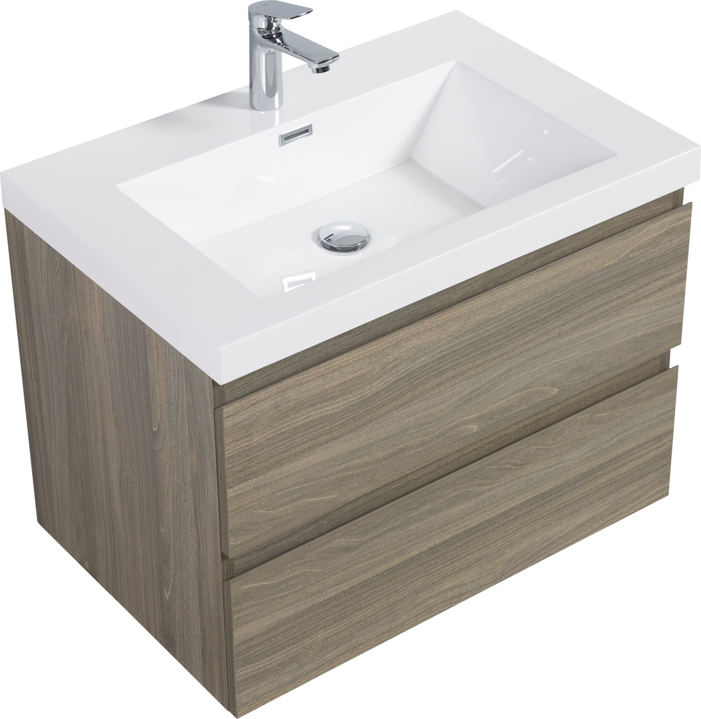 30" Angela - Floating Bathroom Vanity Ash Grey