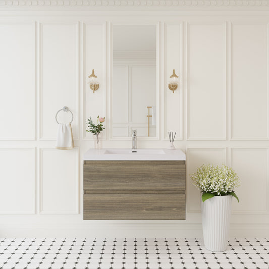 36" Angela - Floating Bathroom Vanity Ash Grey