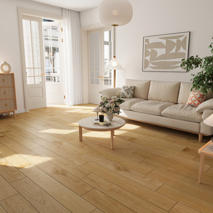 9/16" T x 7-1/2" W Multilayer Engineered Flooring T&G (19.63 Sq. Ft.), Nature Oak F01-NO
