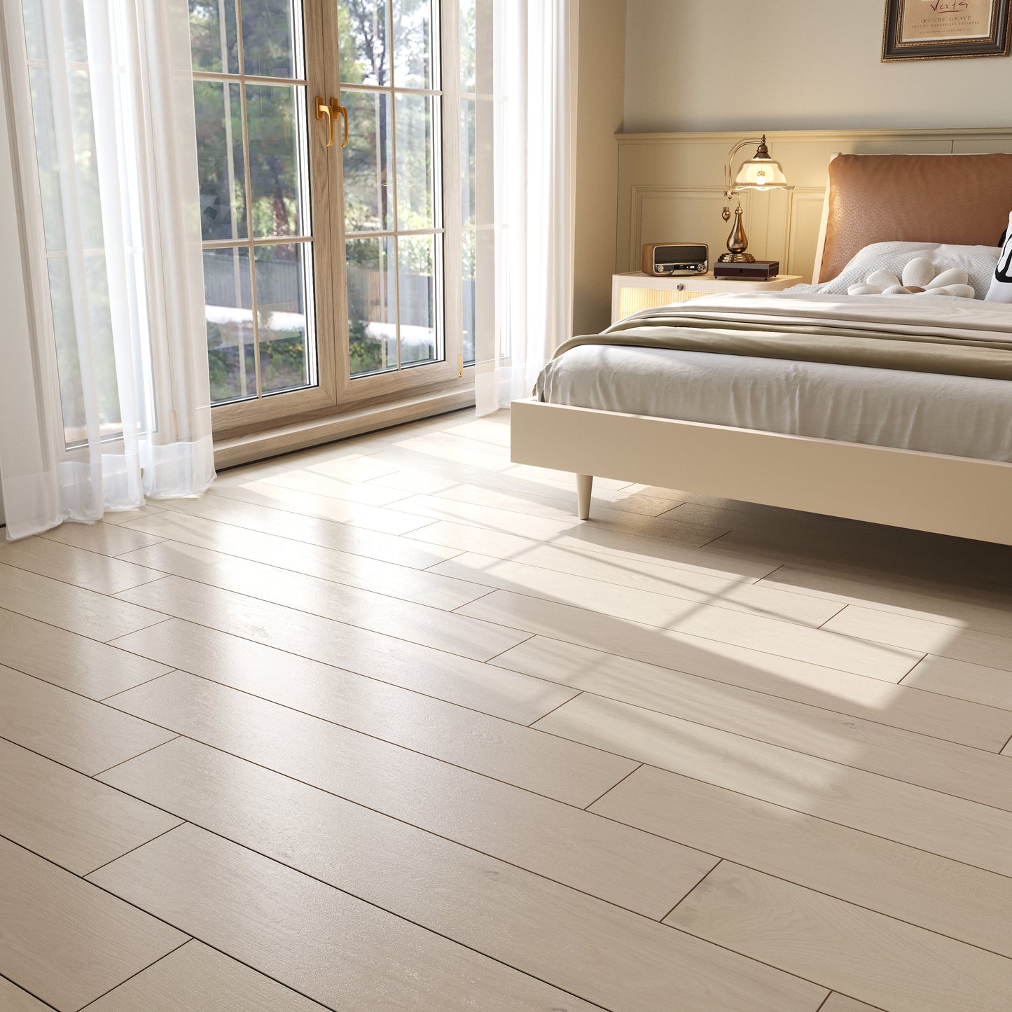 9/16" T x 7-1/2" W Multilayer Engineered Flooring T&G (19.63 Sq. Ft.), Pearl F01-PR