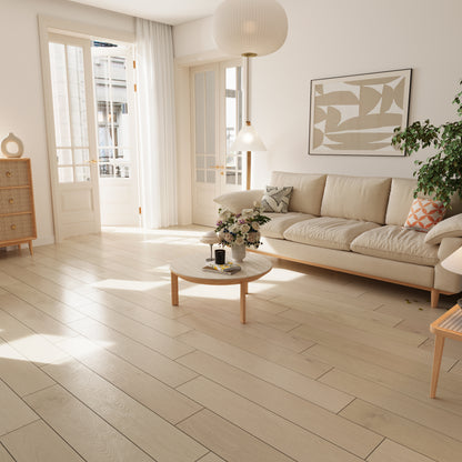 9/16" T x 7-1/2" W Multilayer Engineered Flooring T&G (19.63 Sq. Ft.), Pearl F01-PR
