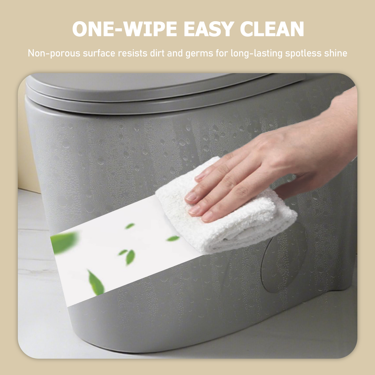 One-Piece Toilet T01, Dual Flush 1.1/1.6 GPF Light  Grey