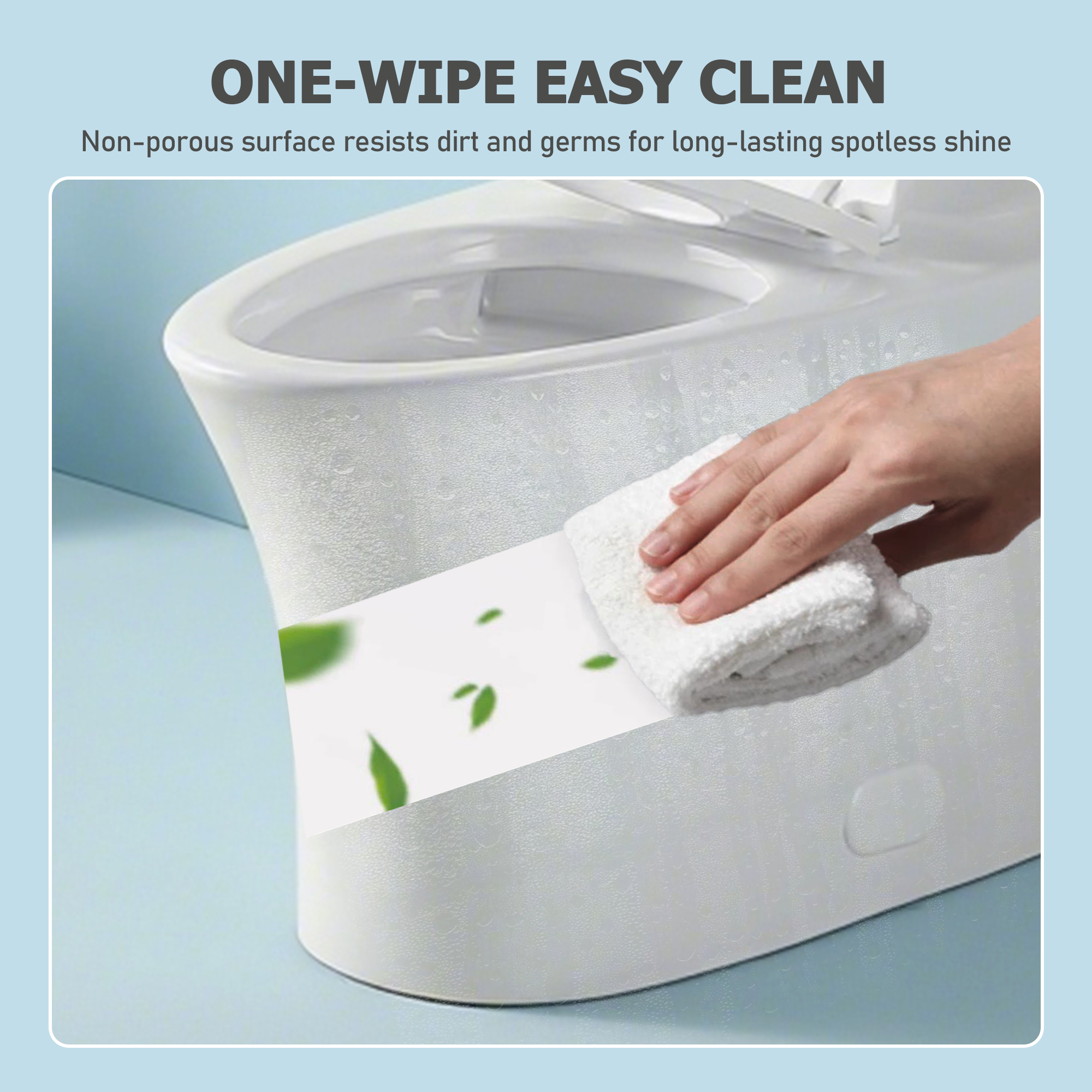 Ceramic One-Piece Toilet, Dual-Flush 1.1/1.6 GPF, Comfort Height Elongated Bowl, Soft-Close Seat, Gloss White