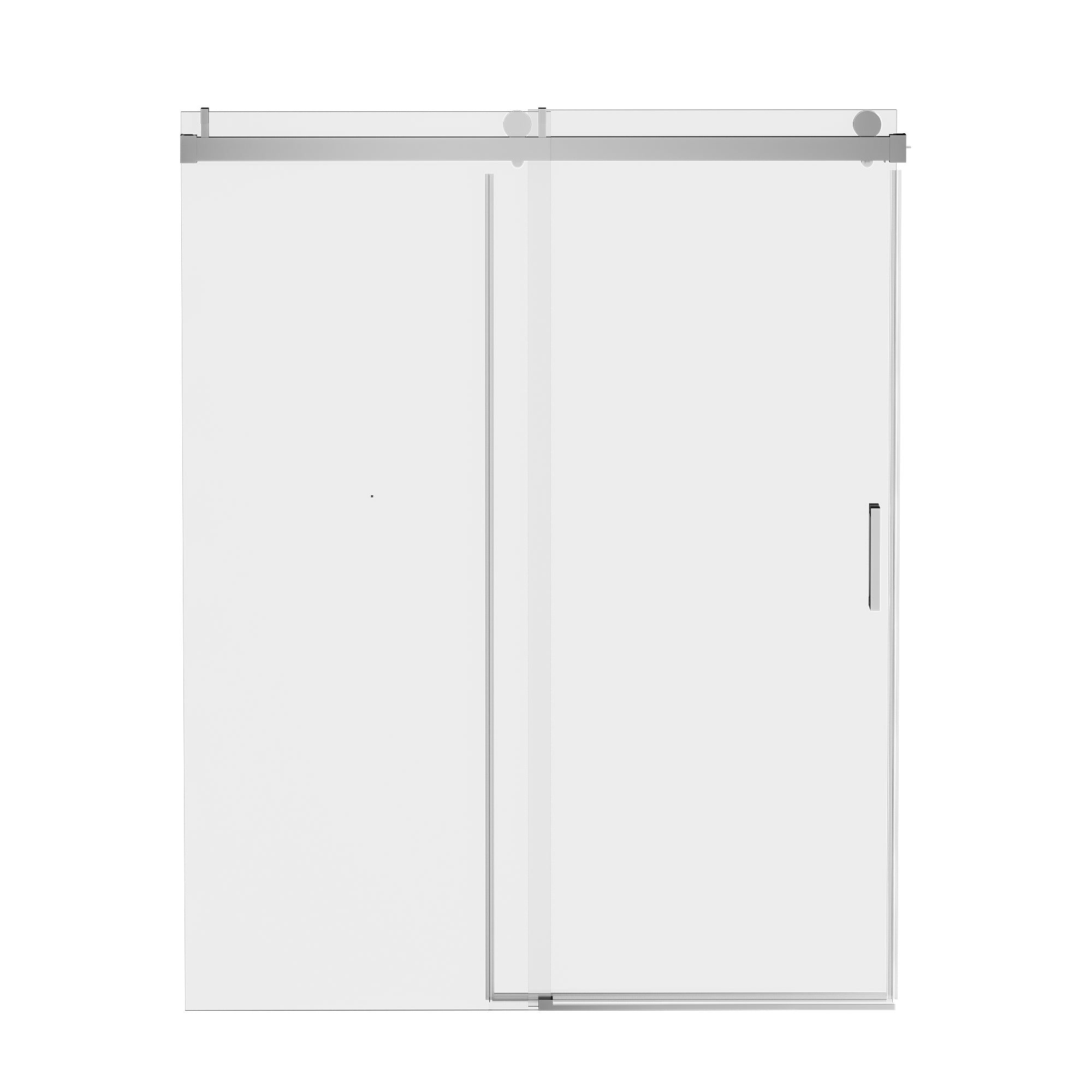 56–60" W x 76" H Frameless Soft-Close Sliding Shower Door, 1/4" Tempered Glass, Chrome