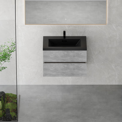 30" Edi - Modern Wall-mounted Bathroom Vanity V12-30GR