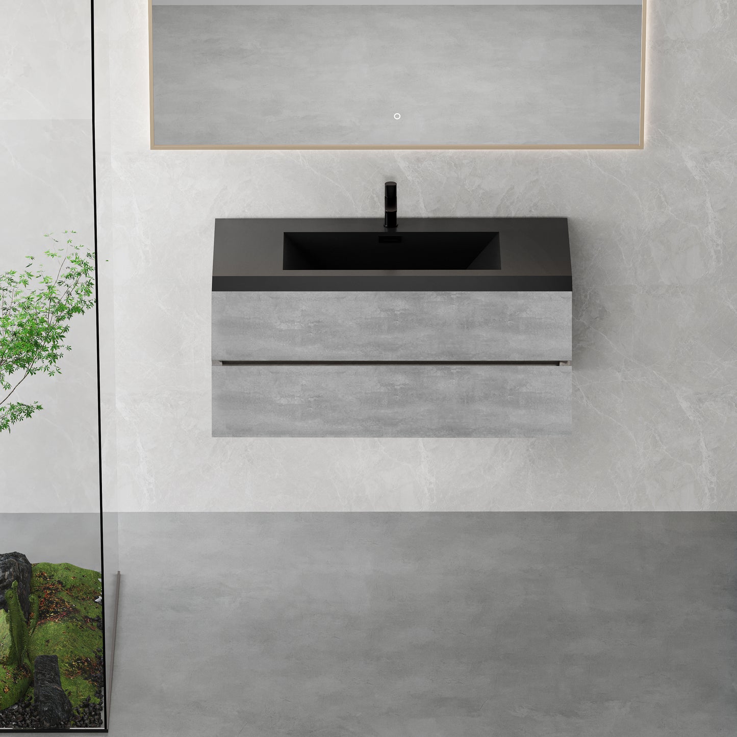48" Edi - Modern Wall-mounted Bathroom Vanity