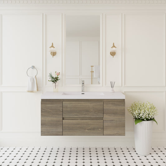48" Angela - Floating Bathroom Vanity Ash Grey