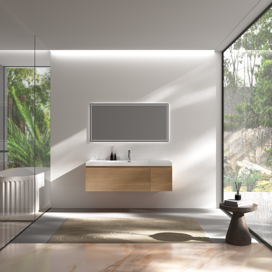 48" Liner - Floating Bathroom Vanity Natural Oak