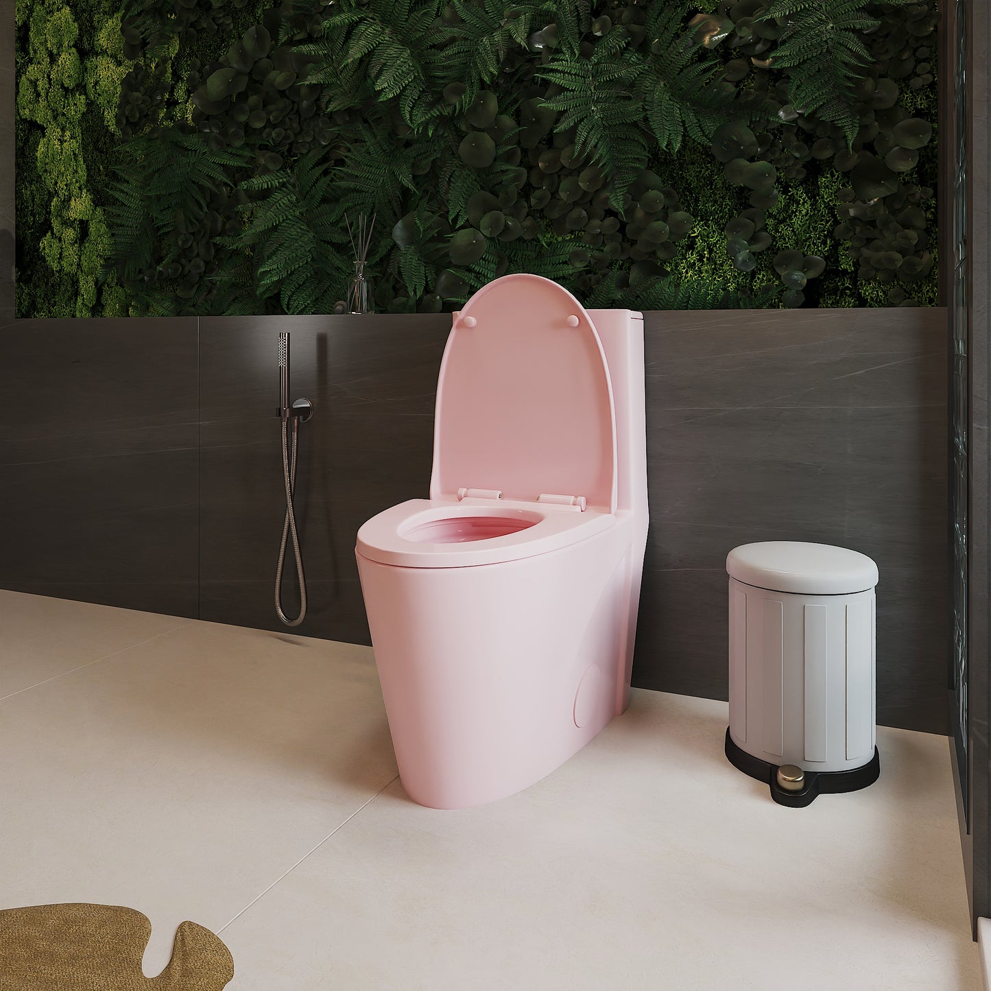 One-Piece Toilet T01, Dual Flush 1.1/1.6 GPF Matte Rose