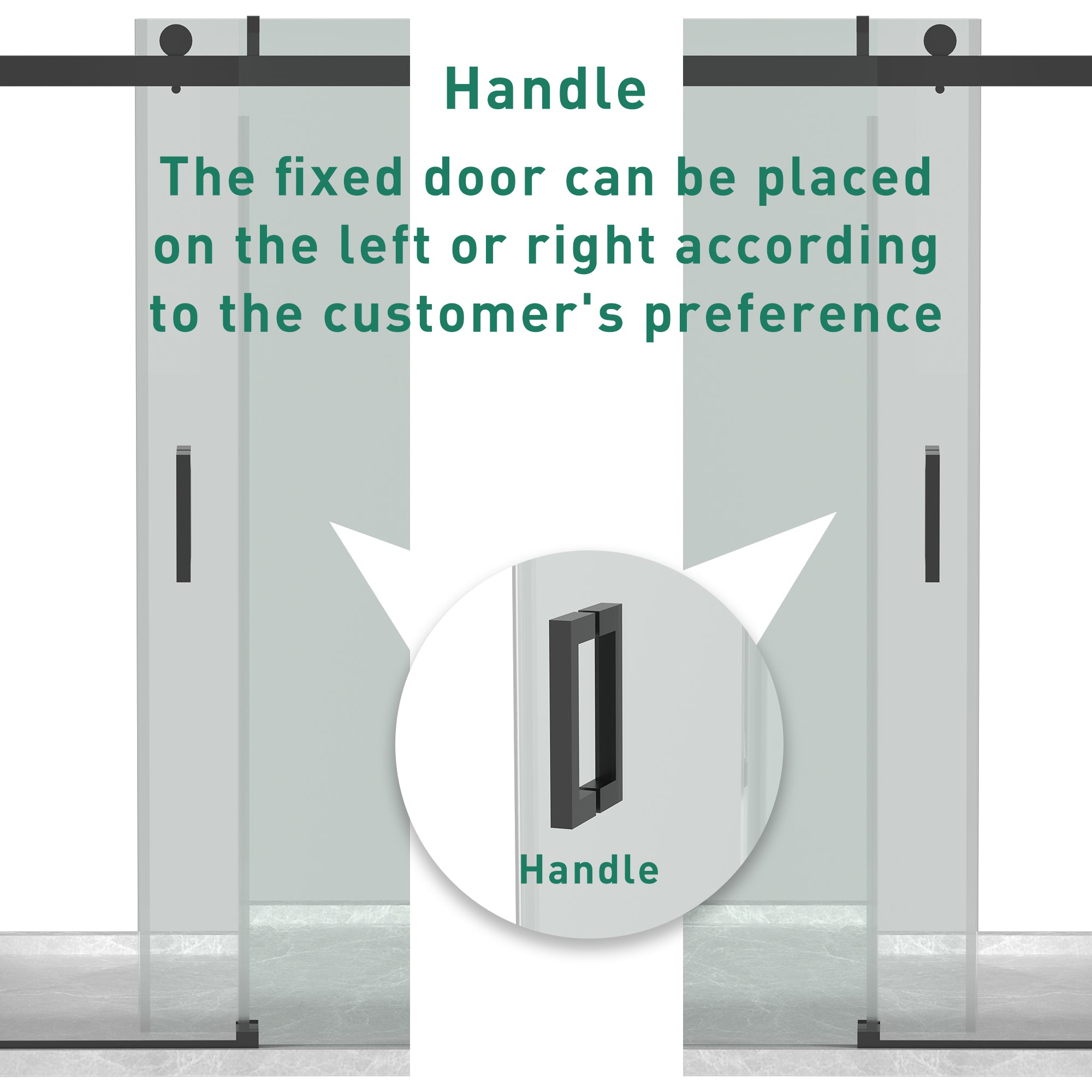 56–60" Frameless Soft-Closing Sliding Shower Door, 1/4" Tempered Glass with Safety Film, Matte Black