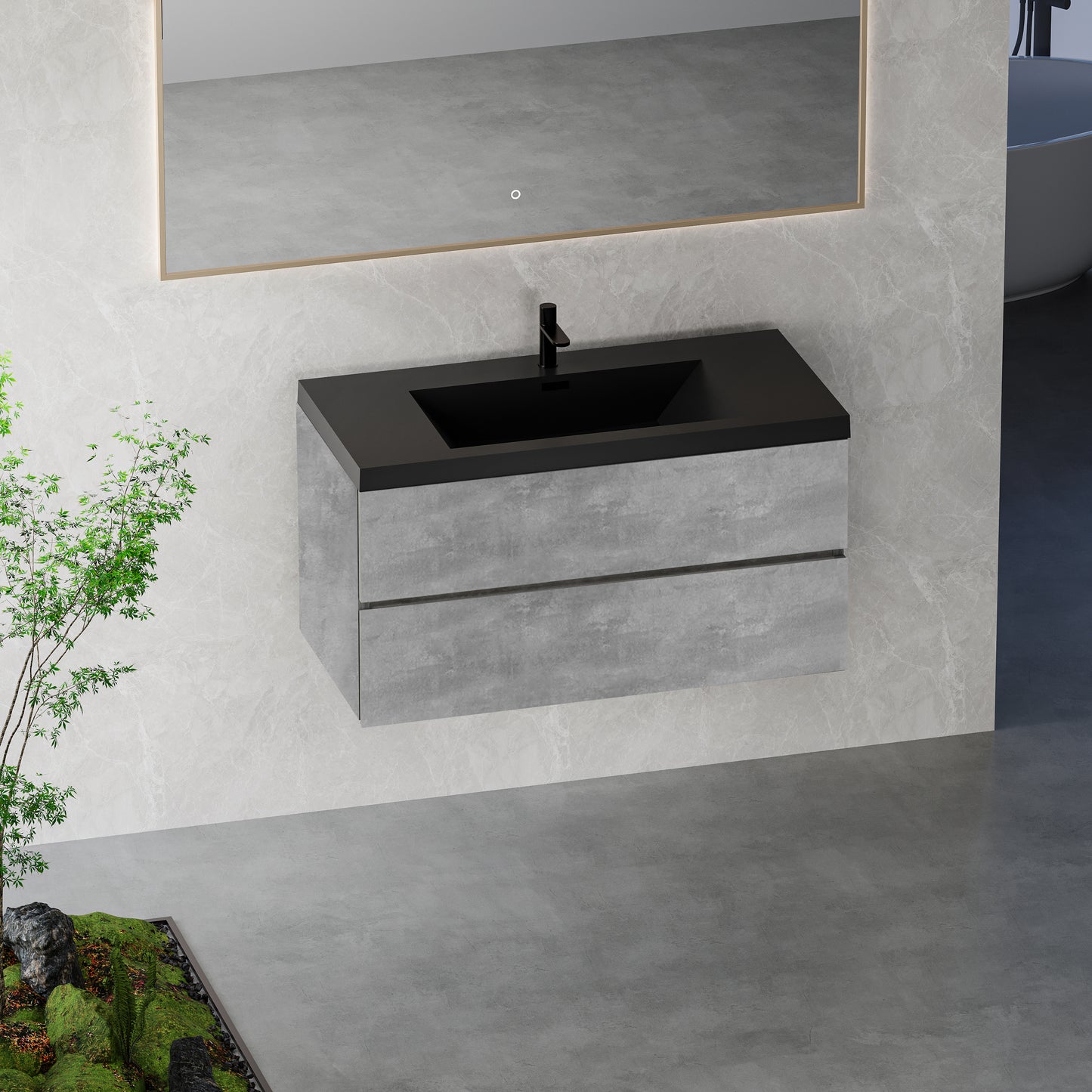 42" Edi - Modern Wall-mounted Bathroom Vanity