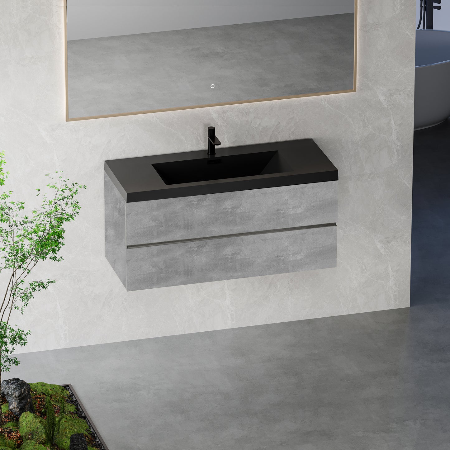 48" Edi - Modern Wall-mounted Bathroom Vanity