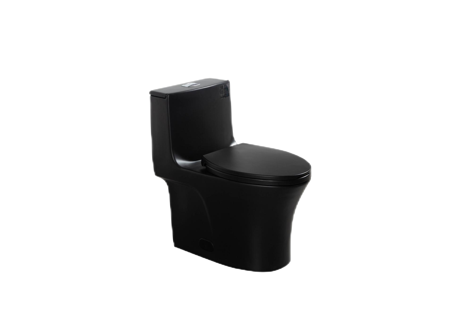 One-Piece Ceramic Toilet, Dual-Flush 1.1/1.6 GPF, Adjustable 0.8/1.28, Elongated Comfort Height, Soft-Close, Matte Black