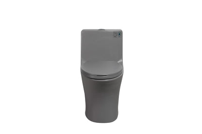 One-Piece Toilet T02, Dual Flush 1.1/1.6 GPF Light Grey