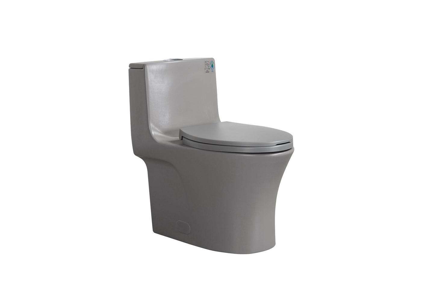 One-Piece Toilet T02, Dual Flush 1.1/1.6 GPF Light Grey