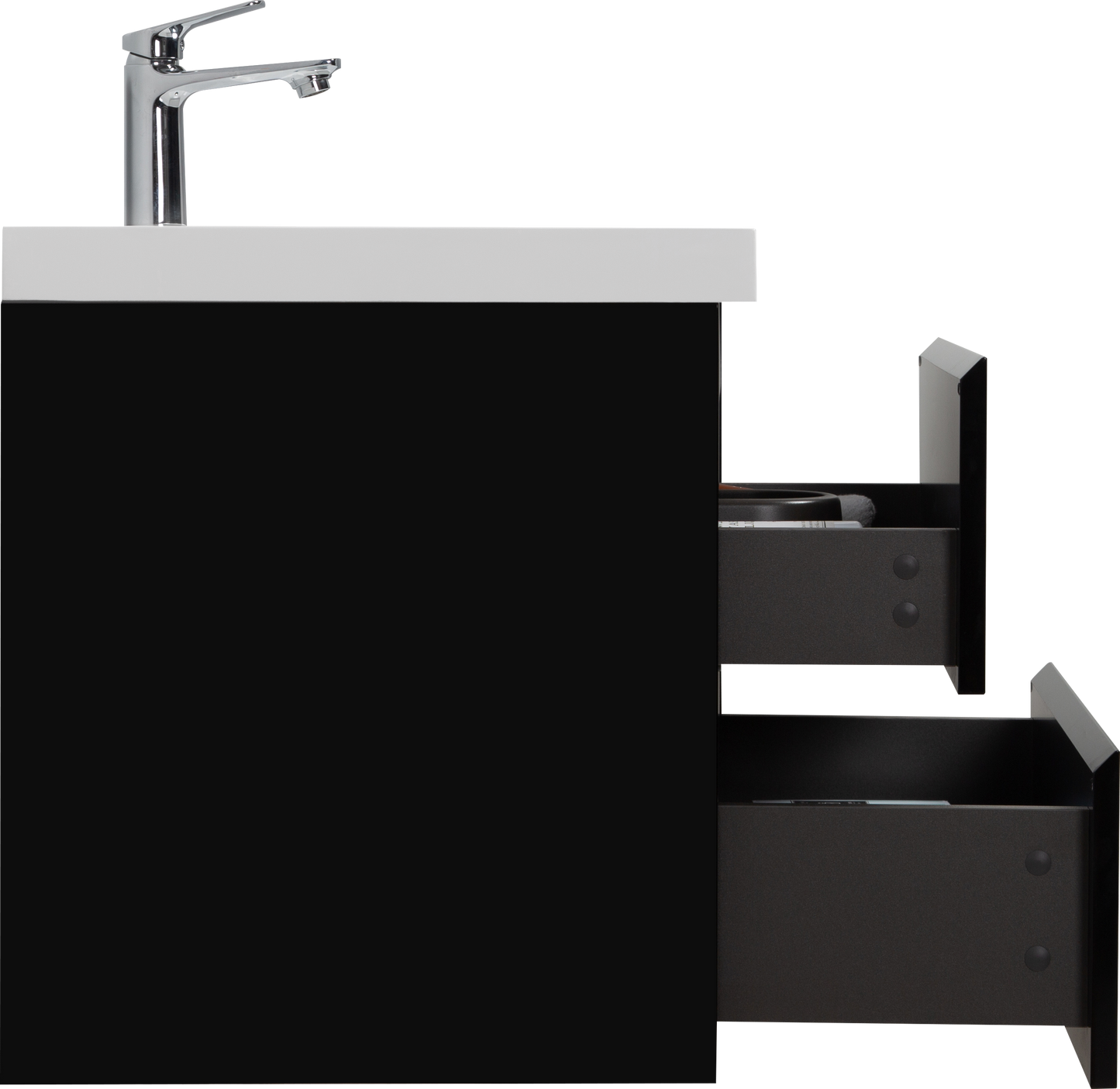 30" Angela - Floating Bathroom Vanity Glossy Black