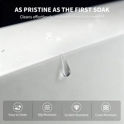 69" Freestanding Stone Resin Deep Soaking Bathtub S03-69