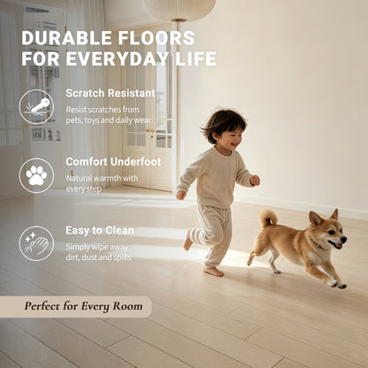 9/16" T x 7-1/2" W Multilayer Engineered Flooring T&G (19.63 Sq. Ft.), Pearl F01-PR