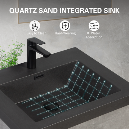 30" Edi - Modern Wall-mounted Bathroom Vanity V12-30GR
