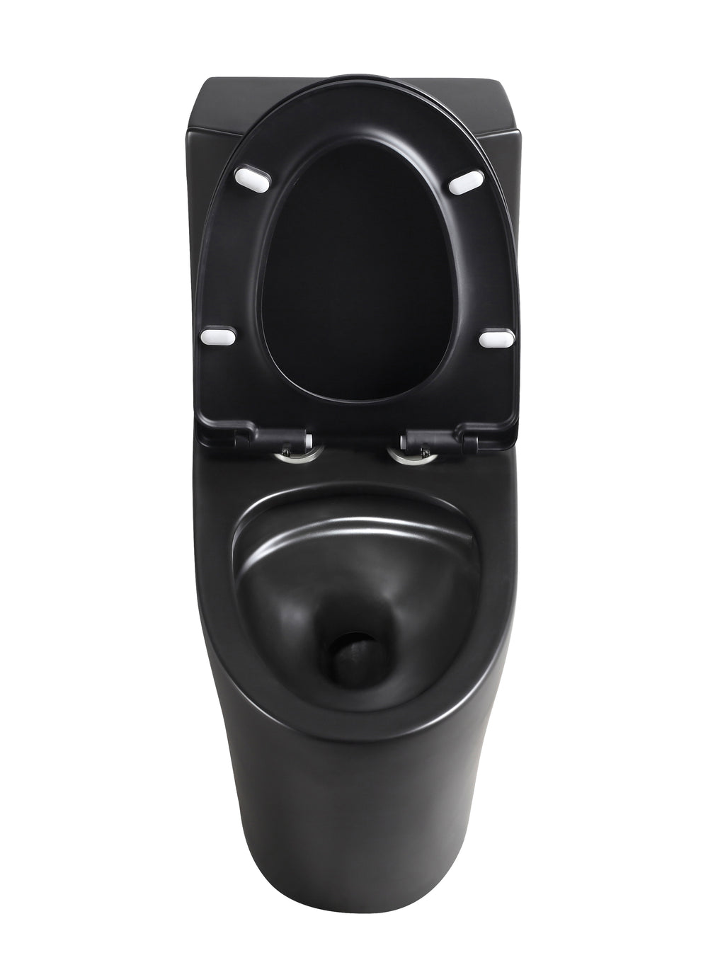One-Piece Ceramic Toilet, Dual-Flush 1.1/1.6 GPF, Adjustable 0.8/1.28 GPF, Comfort Height Elongated, Soft-Close, Matte Black