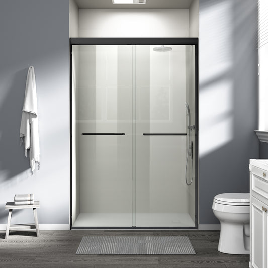44" - 48" W x 72" H Semi-Frameless Double Sliding Shower Door, D03-48