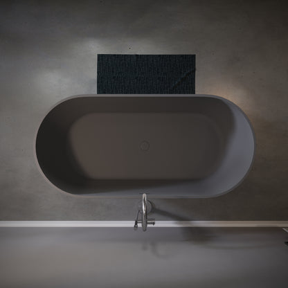 63" Freestanding Stone Resin Deep Soaking Bathtub S03-63