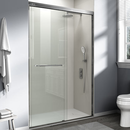44" - 48" W x 72" H Semi-Frameless Double Sliding Shower Door, D03-48