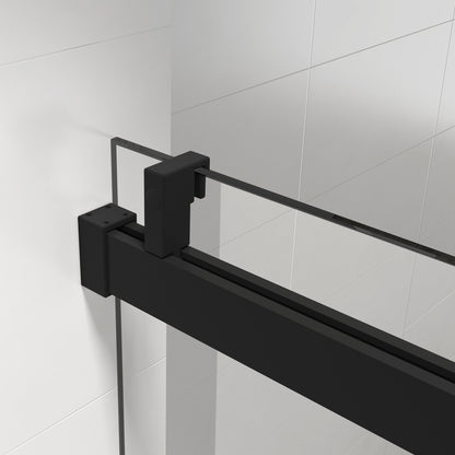 56" – 60" W x 76" H Frameless Soft-Close Single Sliding Shower Door, D01-60