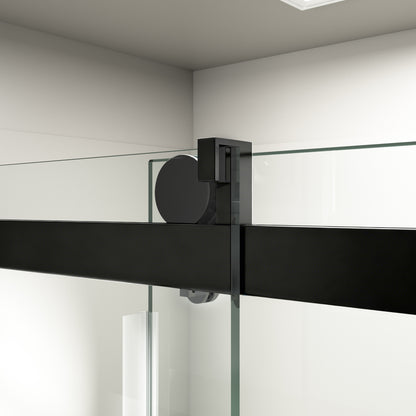 56" – 60" W x 76" H Frameless Soft-Close Single Sliding Shower Door, D01-60