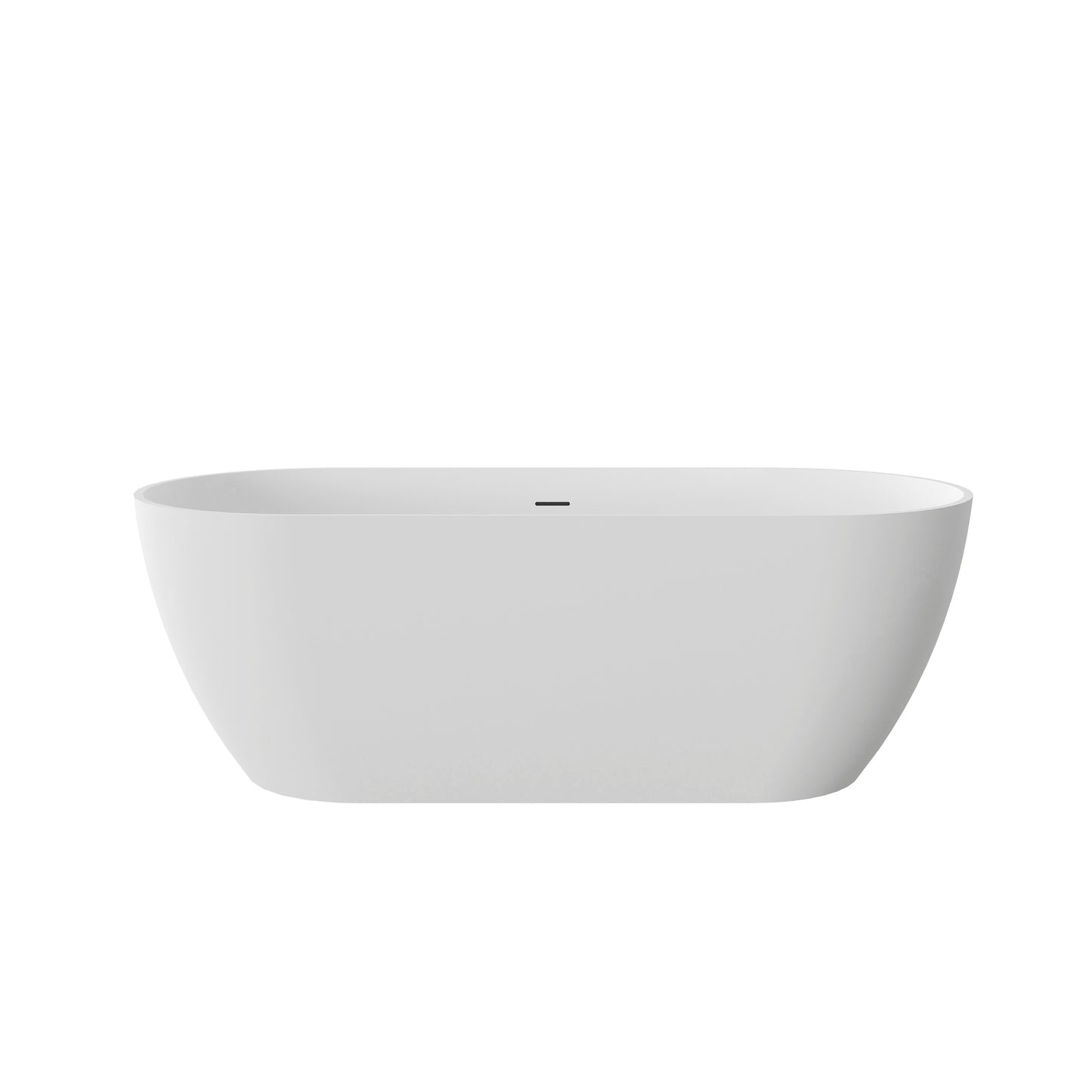 63" Freestanding Stone Resin Deep Soaking Bathtub S03-63