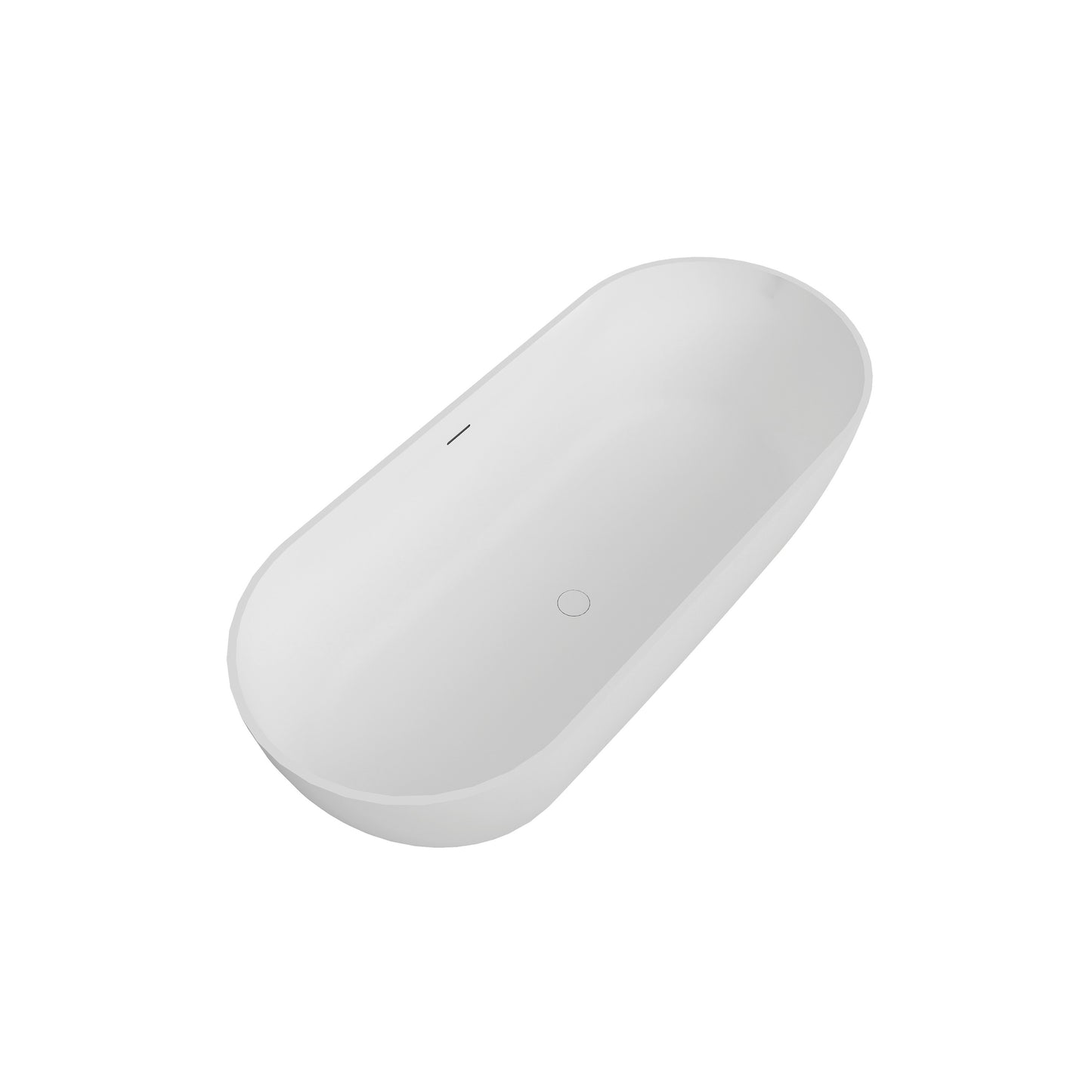 63" Freestanding Stone Resin Deep Soaking Bathtub S03-63