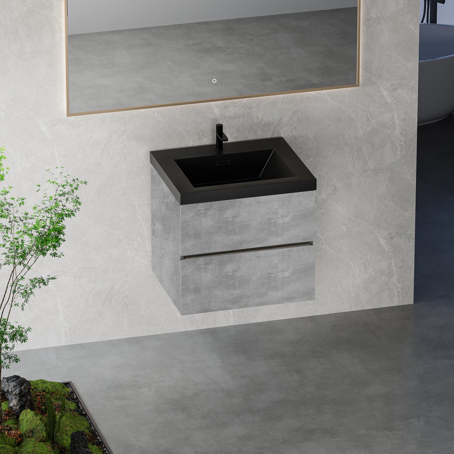 24" Edi - Modern Wall-mounted Bathroom Vanity