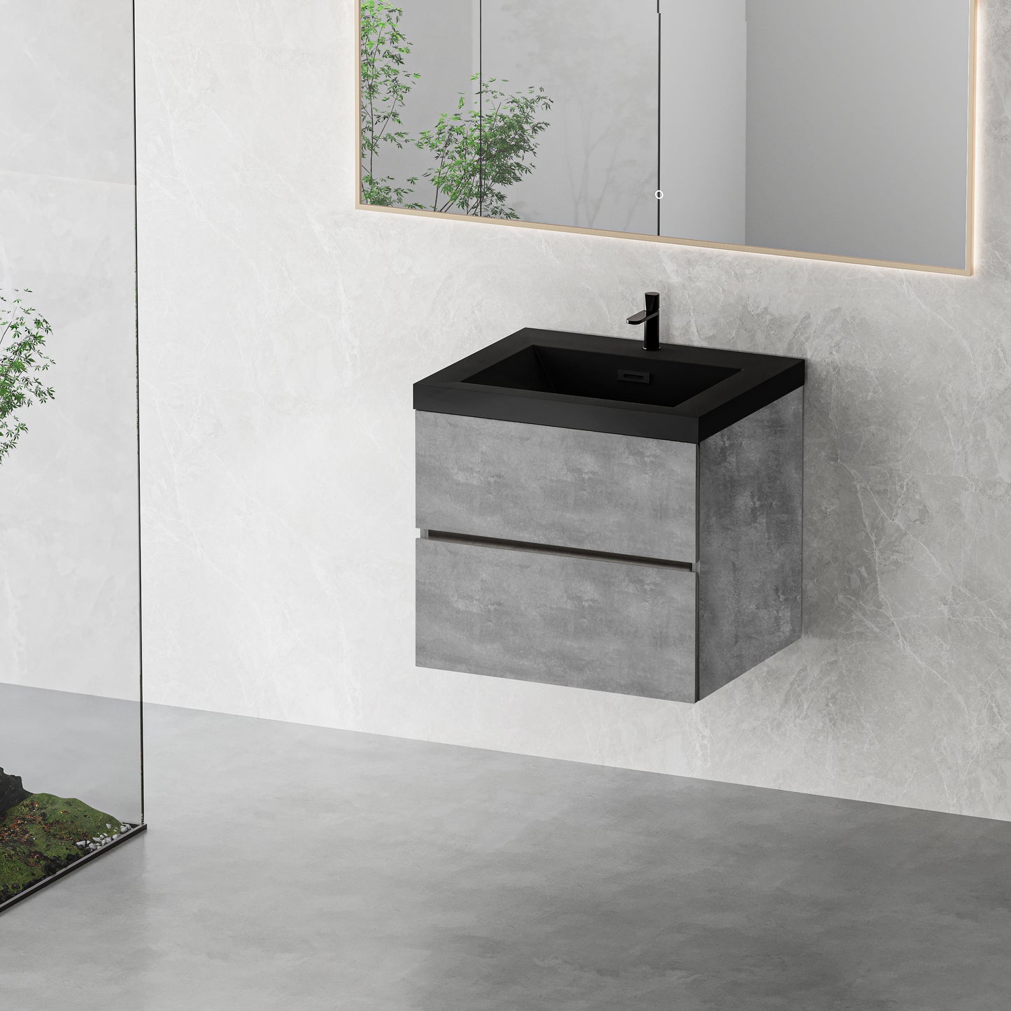 24" Edi - Modern Wall-mounted Bathroom Vanity