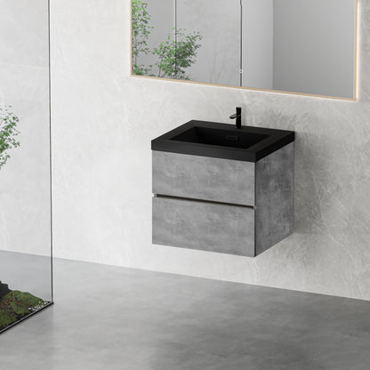 24" Edi - Modern Wall-mounted Bathroom Vanity V12-24GR