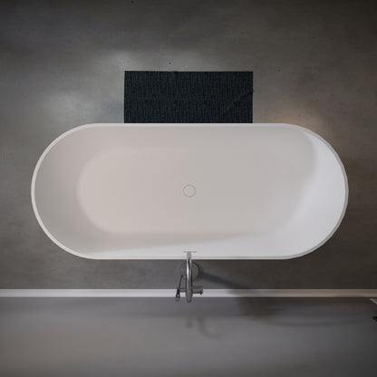 69" Freestanding Stone Resin Deep Soaking Bathtub S03-69